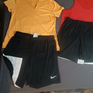 Nike Black and Yellow Red Nike Items Lot 2 Shorts 4 Shirts All Size Medium